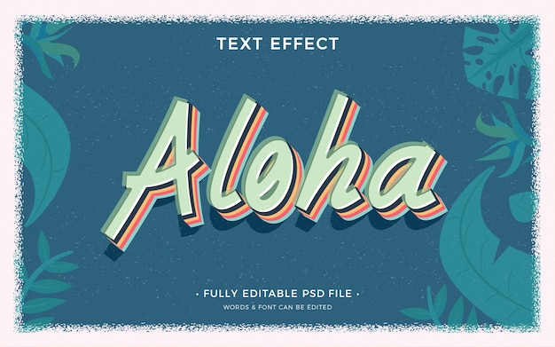 PSD hawaii-text-effekt