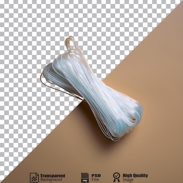 un haz de hilos transparentes