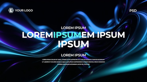Hd abstrait de la technologie de flux de ligne de fond psd