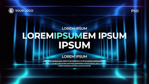 Hd abstrait de la technologie de flux de ligne de fond psd