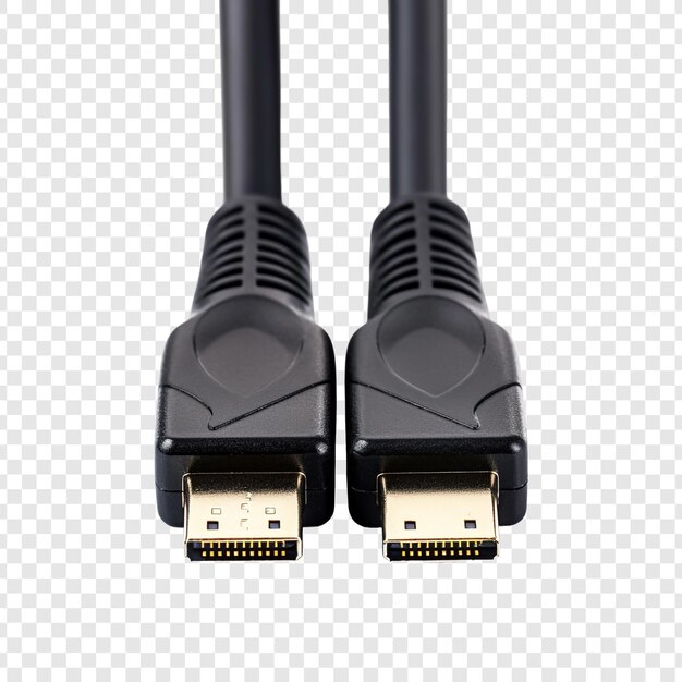 PSD hdmi-kabel isoliert auf durchsichtigem hintergrund