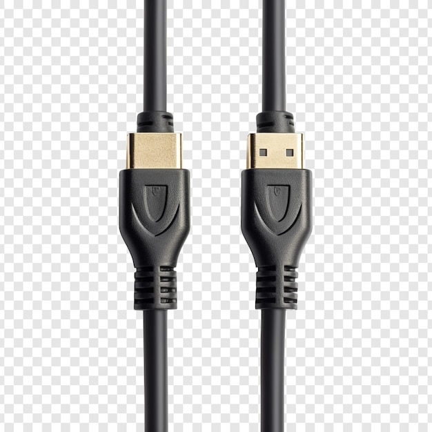 PSD hdmi-kabel isoliert auf durchsichtigem hintergrund