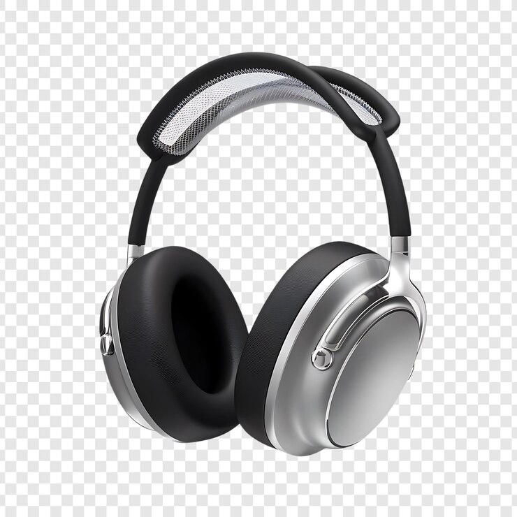 PSD headphone terisolasi pada latar belakang transparan