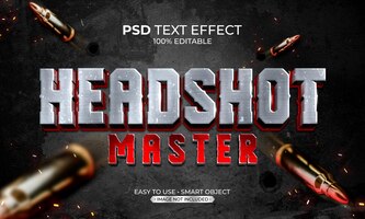 PSD headshot master texteffekt