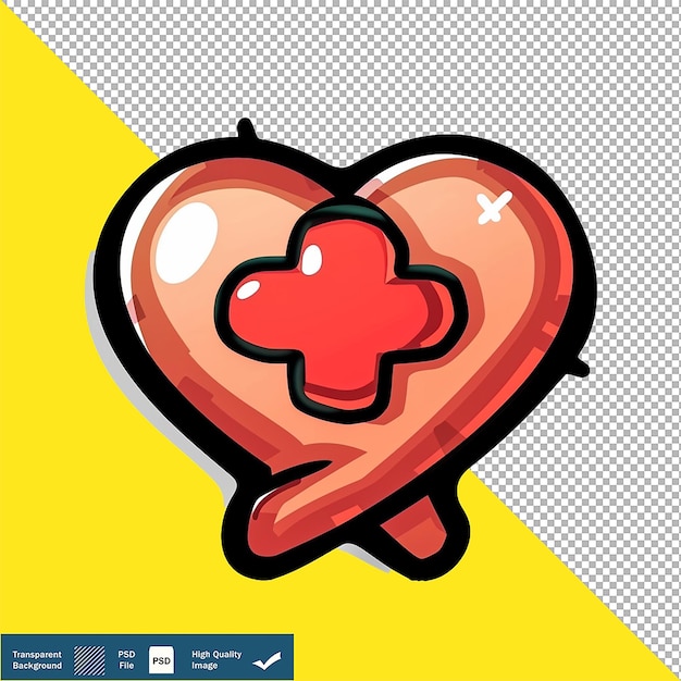 PSD heal icon 2d cartoon rpg estilo fundo transparente png psd