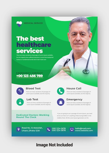 PSD healthcare flyer design