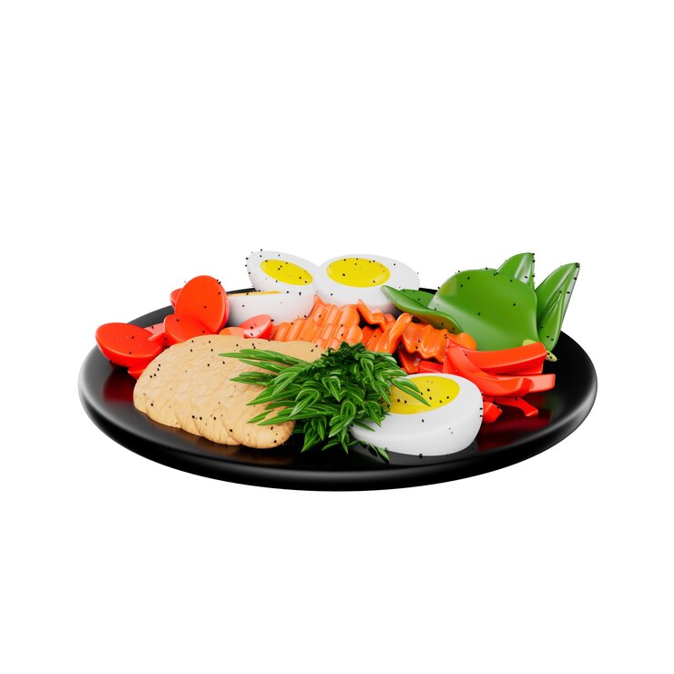 PSD healthy food 3d illustration