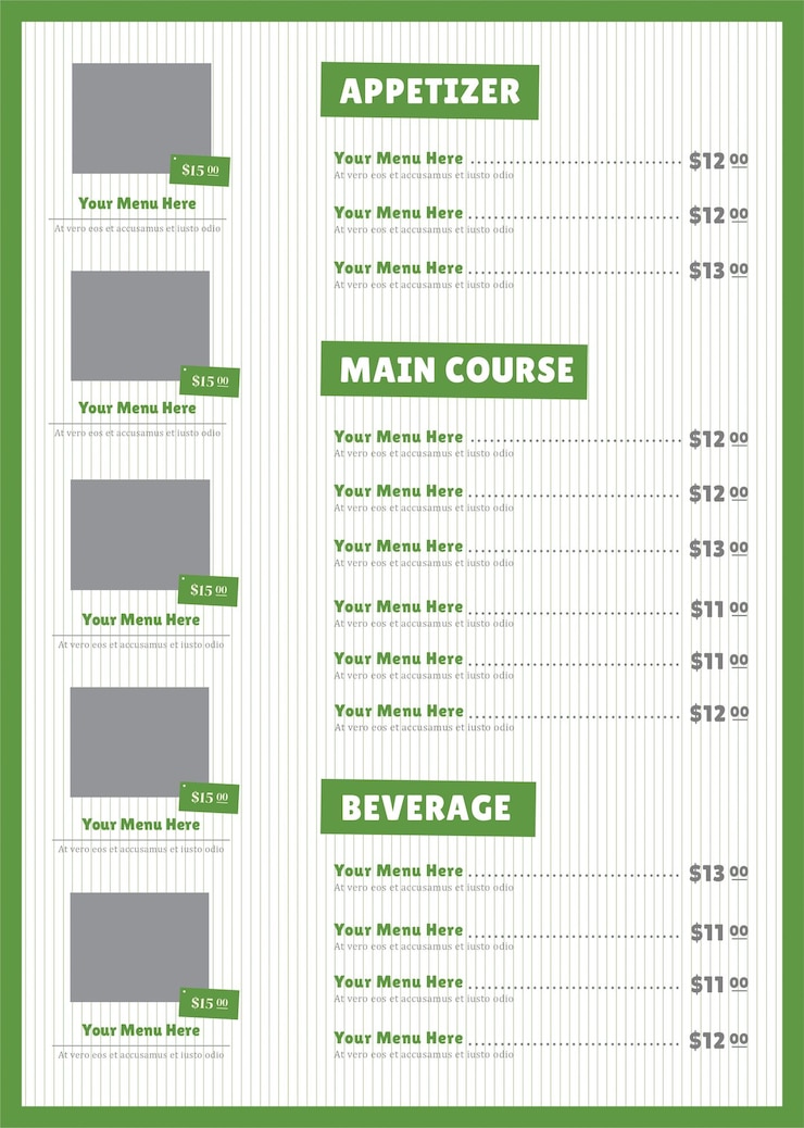 PSD healthy restaurant menu 2