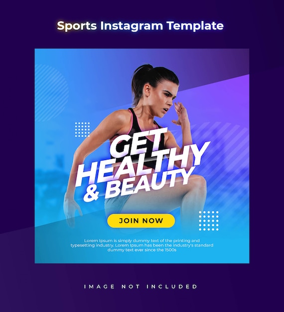 Healty & Beauty Gym Instagram Modèle