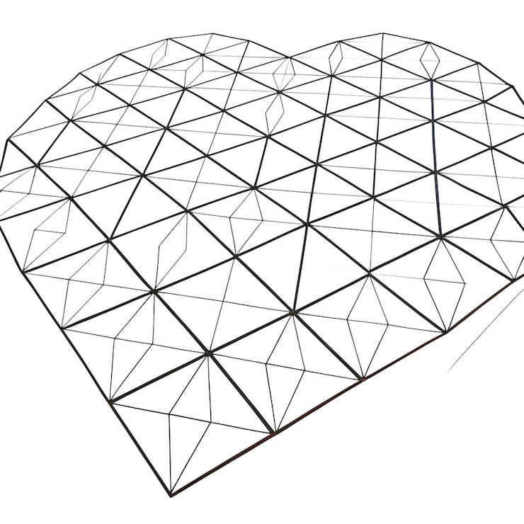 PSD heart made of triangles or hexagon