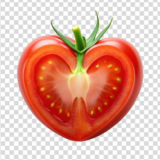 Heart-Shaped Tomato in Cross-Section