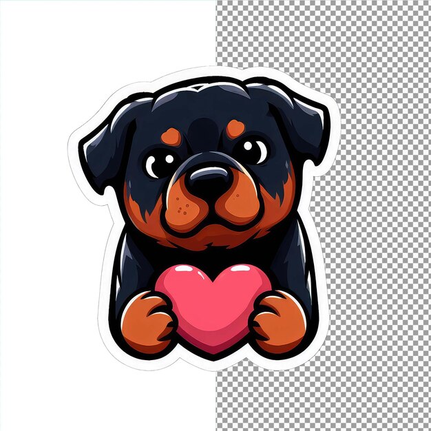 PSD heartholding howler sticker