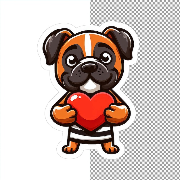 PSD heartholding howler sticker