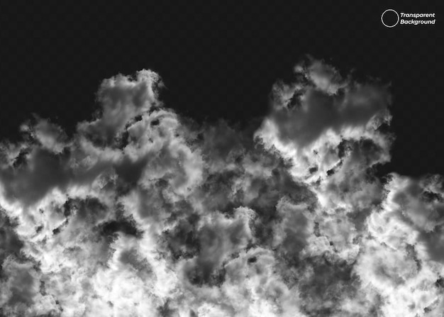 Heavy smoke fog and cloud storm formation