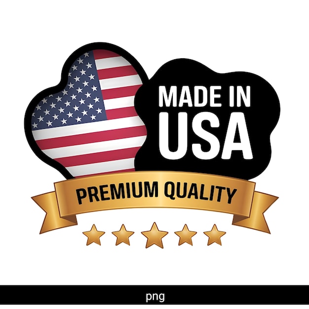 Hecho en los EE.UU. Insignia de calidad premium