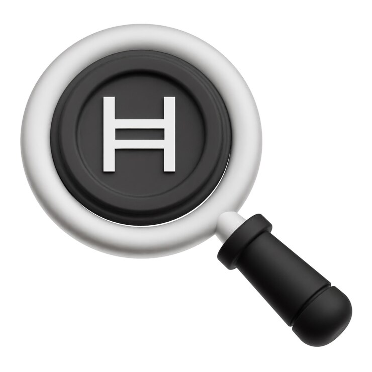 PSD hedera crypto coin 3d icon isolated on the white background