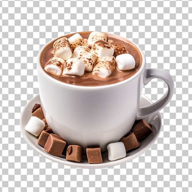 PSD heiße schokolade mit marshmallows png