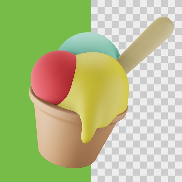 PSD helado 3d