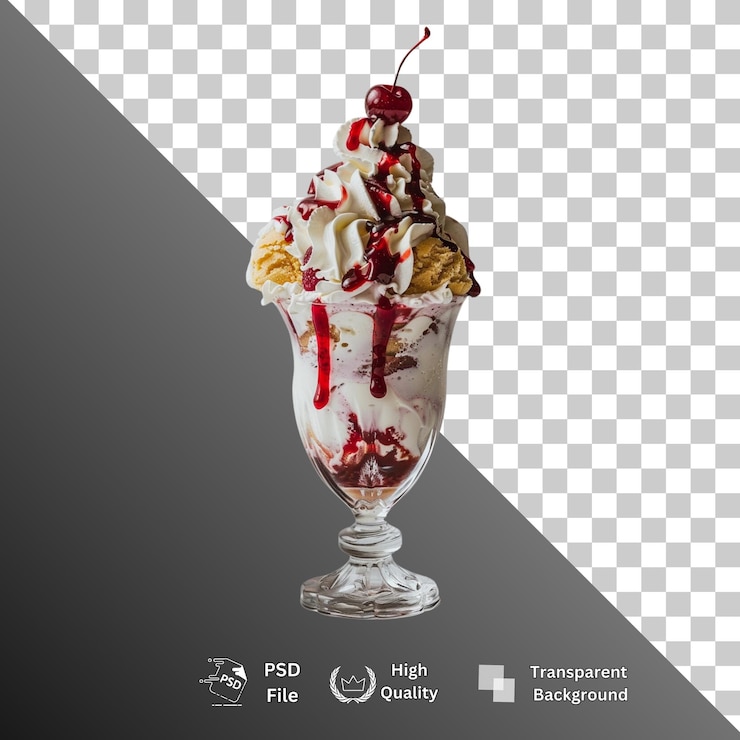 PSD helado aislado en un fondo transparente