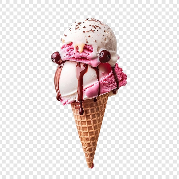 PSD helado aislado sobre un fondo transparente