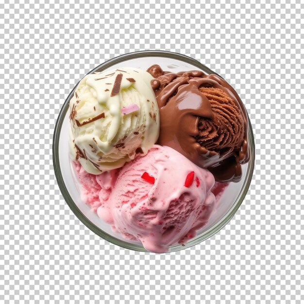 PSD helado dulce frío con chocolate en png