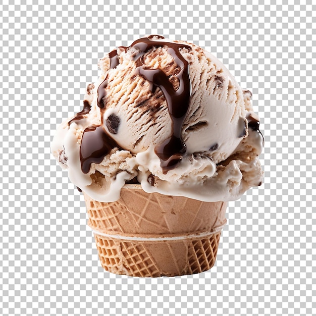 PSD helado dulce frío con chocolate