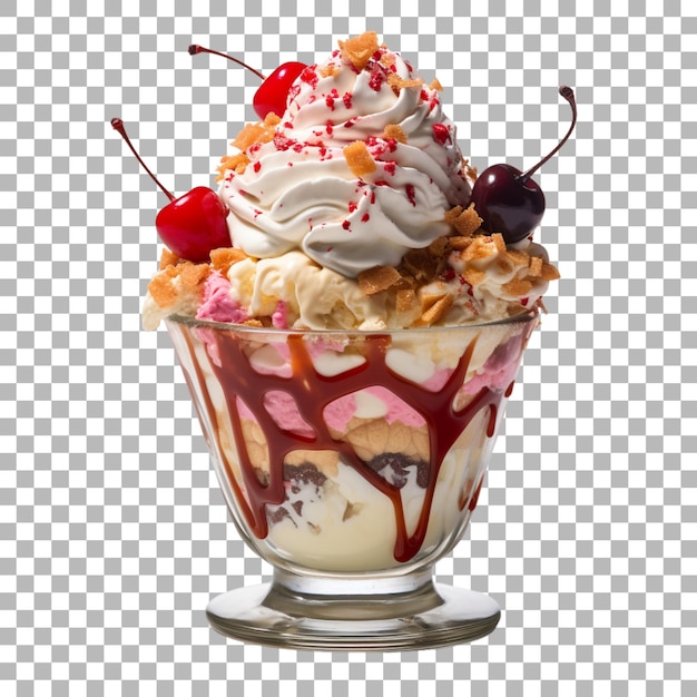 Helado sobre un fondo transparente