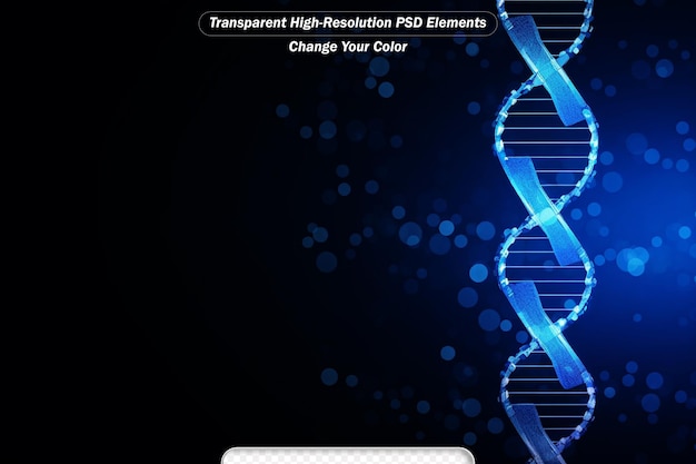 PSD la hélice de adn de nenon se compone de partículas brillantes