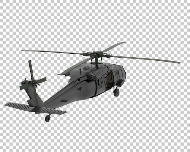 Hélicoptère De Guerre Sur Fond Transparent Illustration De Rendu 3d
