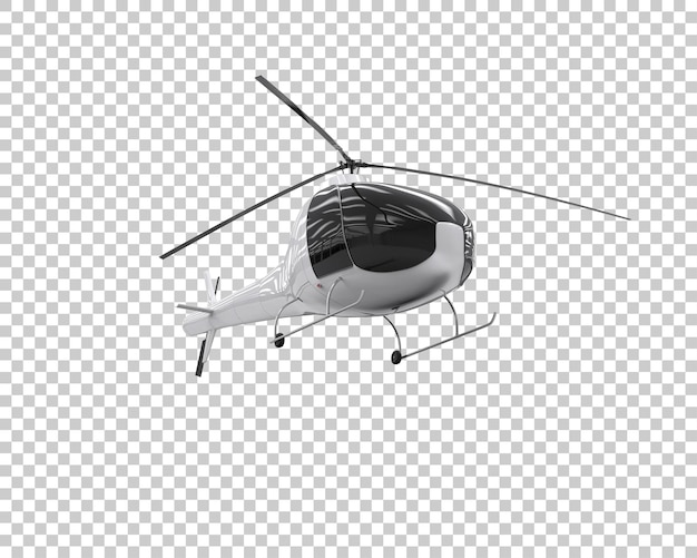Hélicoptère Isolé Sur Le Fond Illustration De Rendu 3d