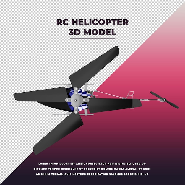 Hélicoptère Rc 3d Isolé