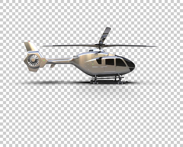 Helicóptero aislado en el fondo ilustración de renderización 3D