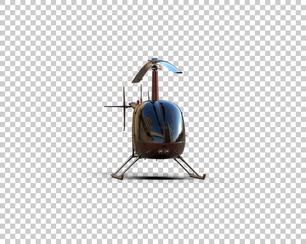 Helicóptero aislado en el fondo ilustración de renderización 3D