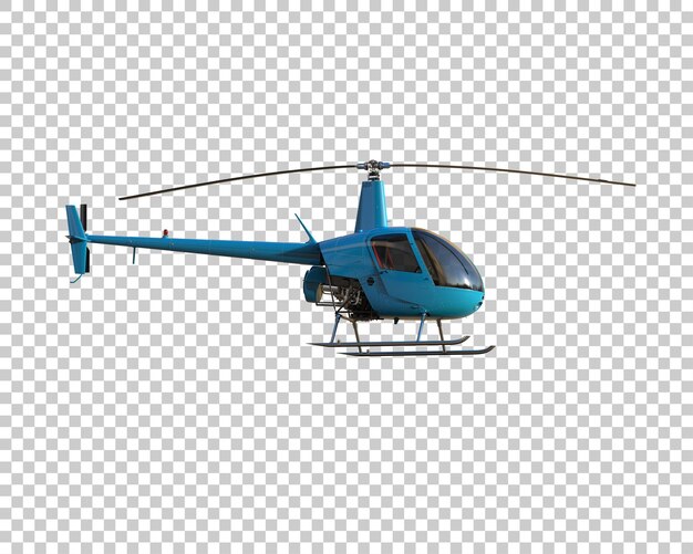 PSD helicóptero aislado en el fondo ilustración de renderización 3d