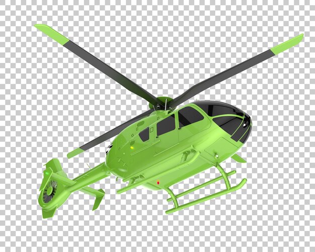 Helicóptero em fundo transparente. renderização em 3d - ilustração