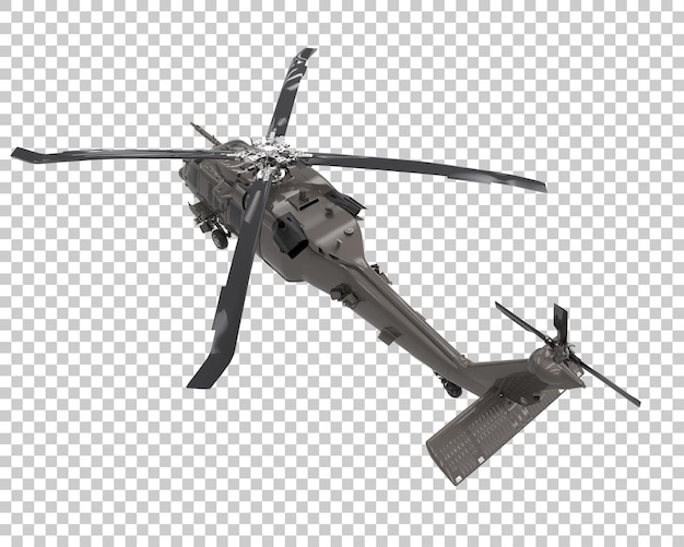 Helicóptero em fundo transparente. renderização em 3d - ilustração