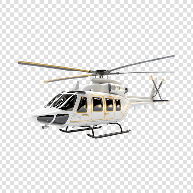PSD helicóptero isolado em fundo transparente
