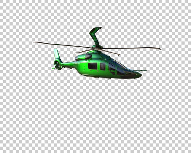 PSD helicóptero isolado no fundo ilustração de renderização 3d