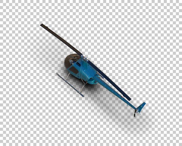 Helicóptero isolado no fundo ilustração de renderização 3d