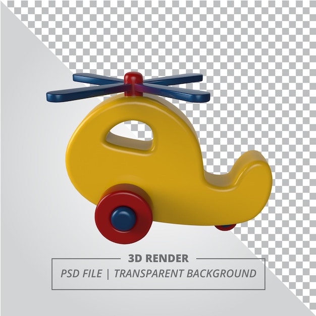 HELICÓPTERO JUGUETES 3D RENDER AISLADO