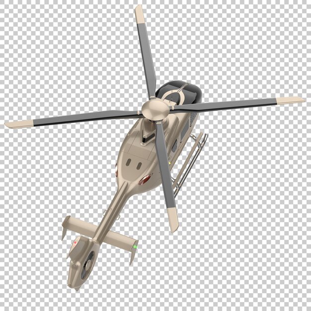 PSD un helicóptero moderno aislado en un fondo transparente ilustración de renderización en 3d