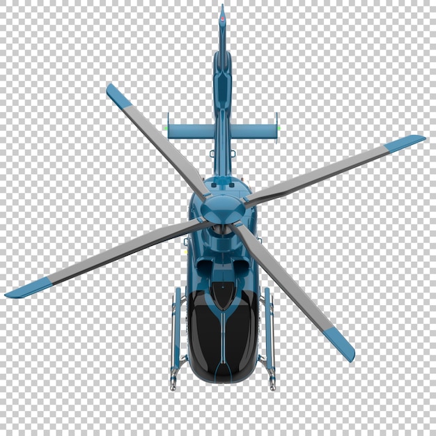 PSD un helicóptero moderno aislado en un fondo transparente ilustración de renderización en 3d