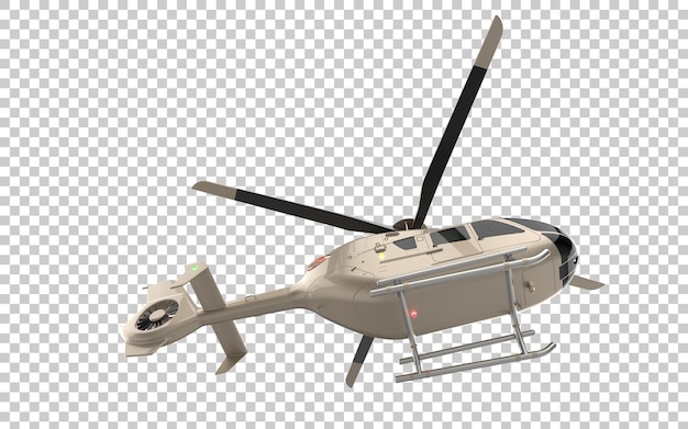PSD helicóptero moderno isolado em fundo transparente ilustração de renderização 3d