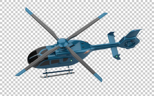 PSD helicóptero moderno sobre fondo transparente ilustración de renderizado 3d