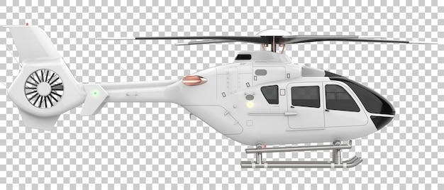 PSD helicóptero moderno sobre fondo transparente ilustración de renderizado 3d