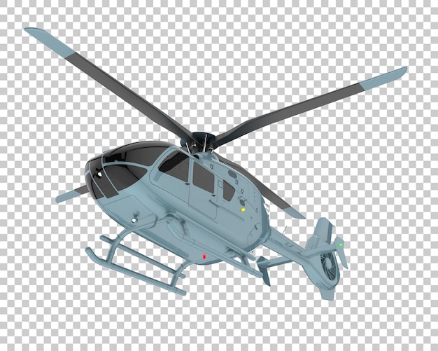 Helicóptero sobre fondo transparente. Representación 3d - ilustración