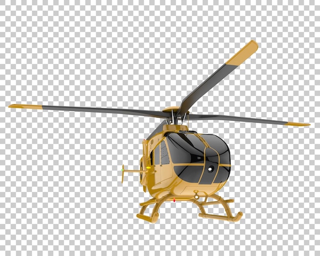 Helicóptero sobre fondo transparente. Representación 3d - ilustración