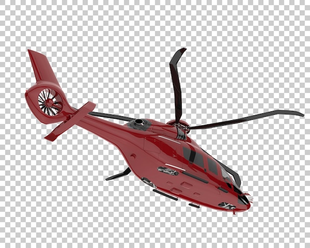 Helicóptero sobre fondo transparente. Representación 3d - ilustración