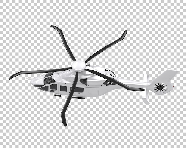 PSD helicóptero sobre fondo transparente. representación 3d - ilustración