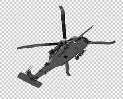 PSD helicóptero sobre fondo transparente. representación 3d - ilustración